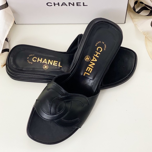 SOLD CHANEL Cambon CC Black calfskin leather 36 - Picture 4 of 7